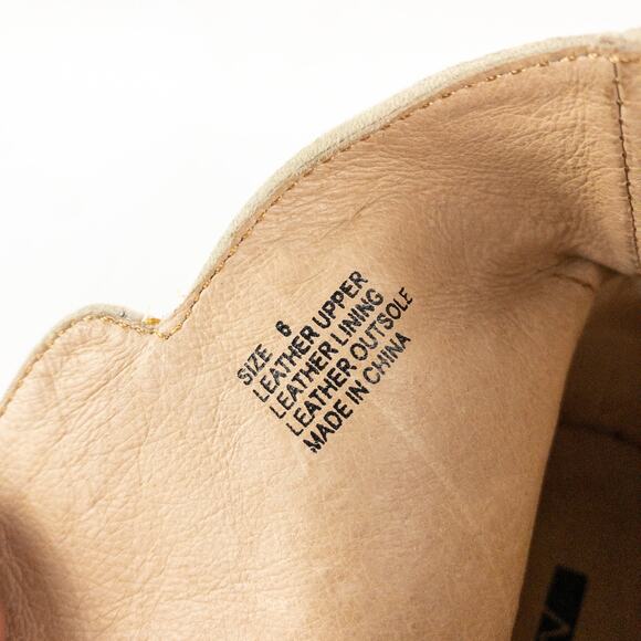 Anthropologie Matiko Mylvia Tan Suede Front Zip Ankle Boots Womens 6 - Picture 16 of 16